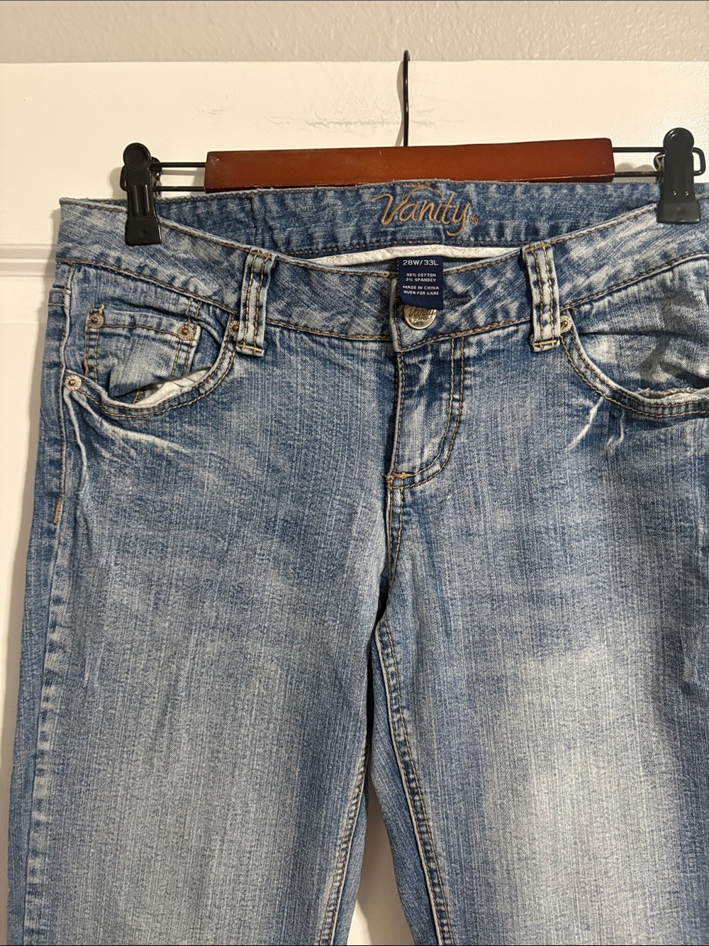Vanity Women's Light Wash Straight Leg Jeans